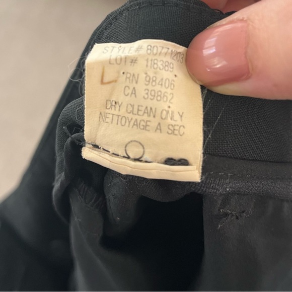 Theory Black Trouser Straight Leg Pants Size 0 Wool - Picture 9 of 11